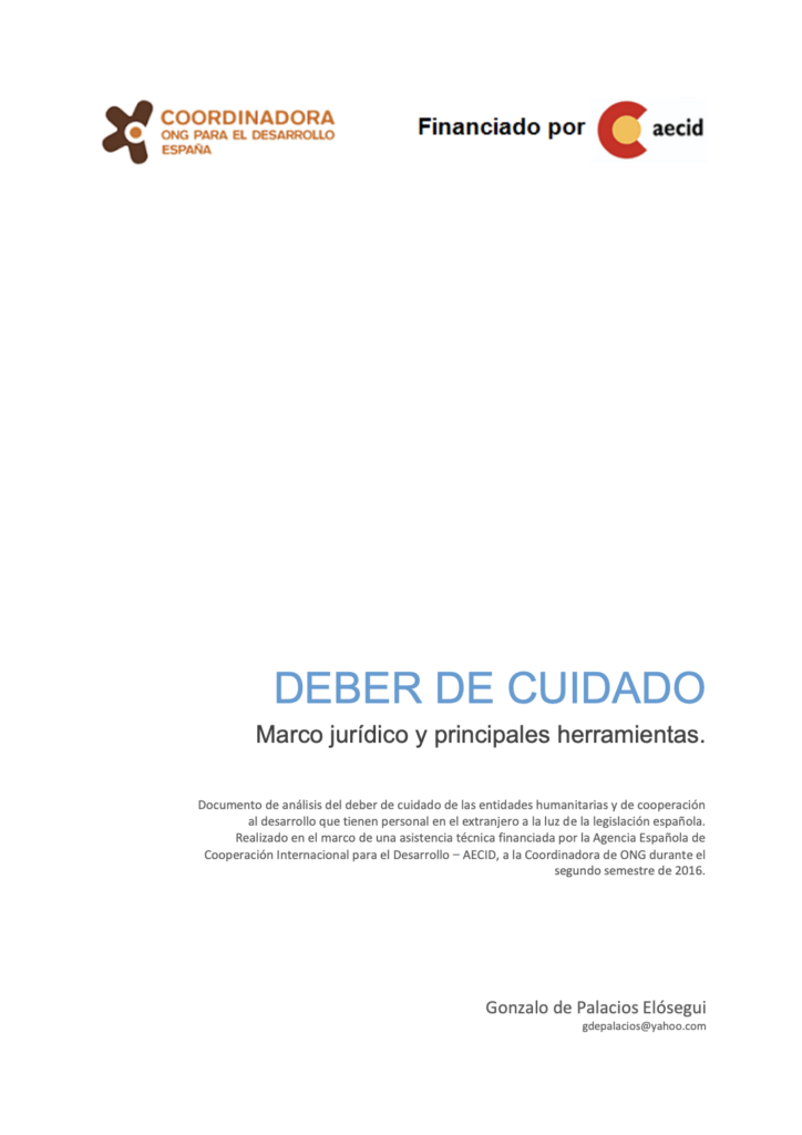 Image for Deber de Cuidado: Marco jurídico y principales herramientas