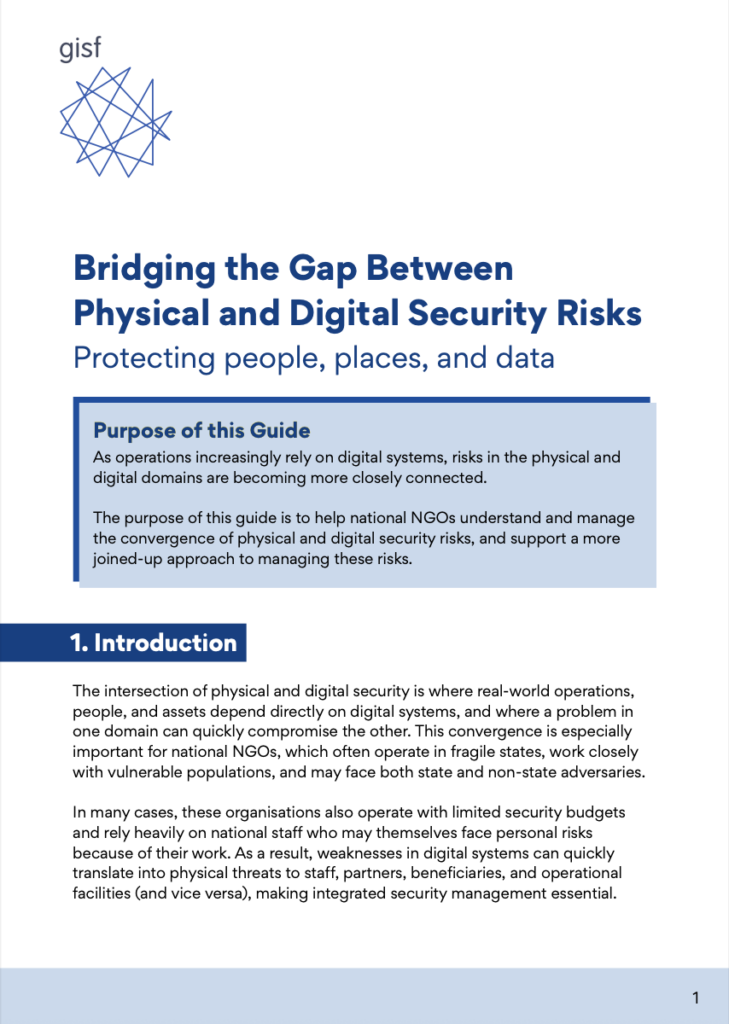 Image for Bridging the Gap Between Physical and Digital Security Risks: Protecting people, places, and data